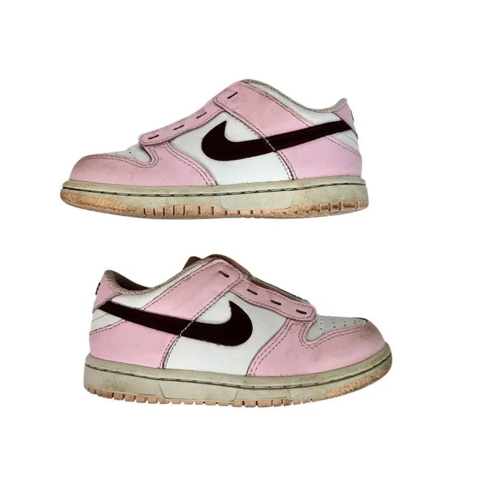 Nike Dunk Low Toddler 9C Pink Foam Red White Sneaker Shoes